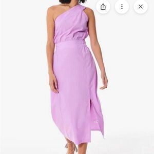 Chic One-Shoulder Lilac Dress